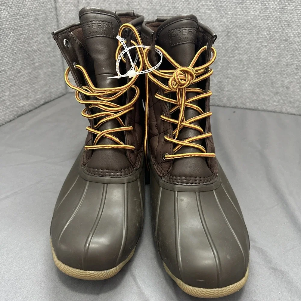 Sperry Men's Top-Sider Saltwater Nylon Brown Duck Boots STS24866‎ Size 10